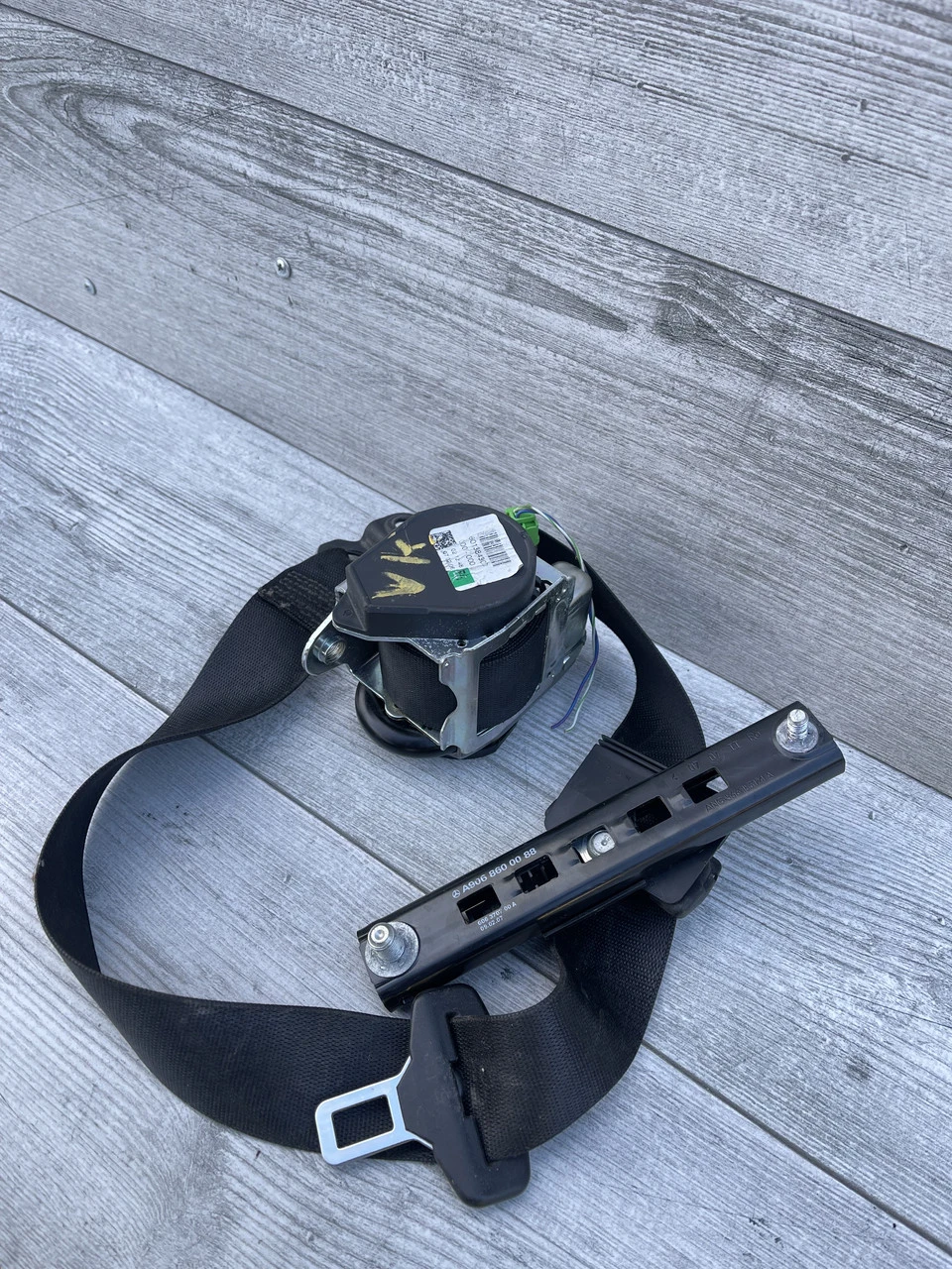 Ремінь безпеки передній правий/лівий Volkswagen Crafter Mercedes Sprinter 906 2006-2015г 601384300 - фото 1