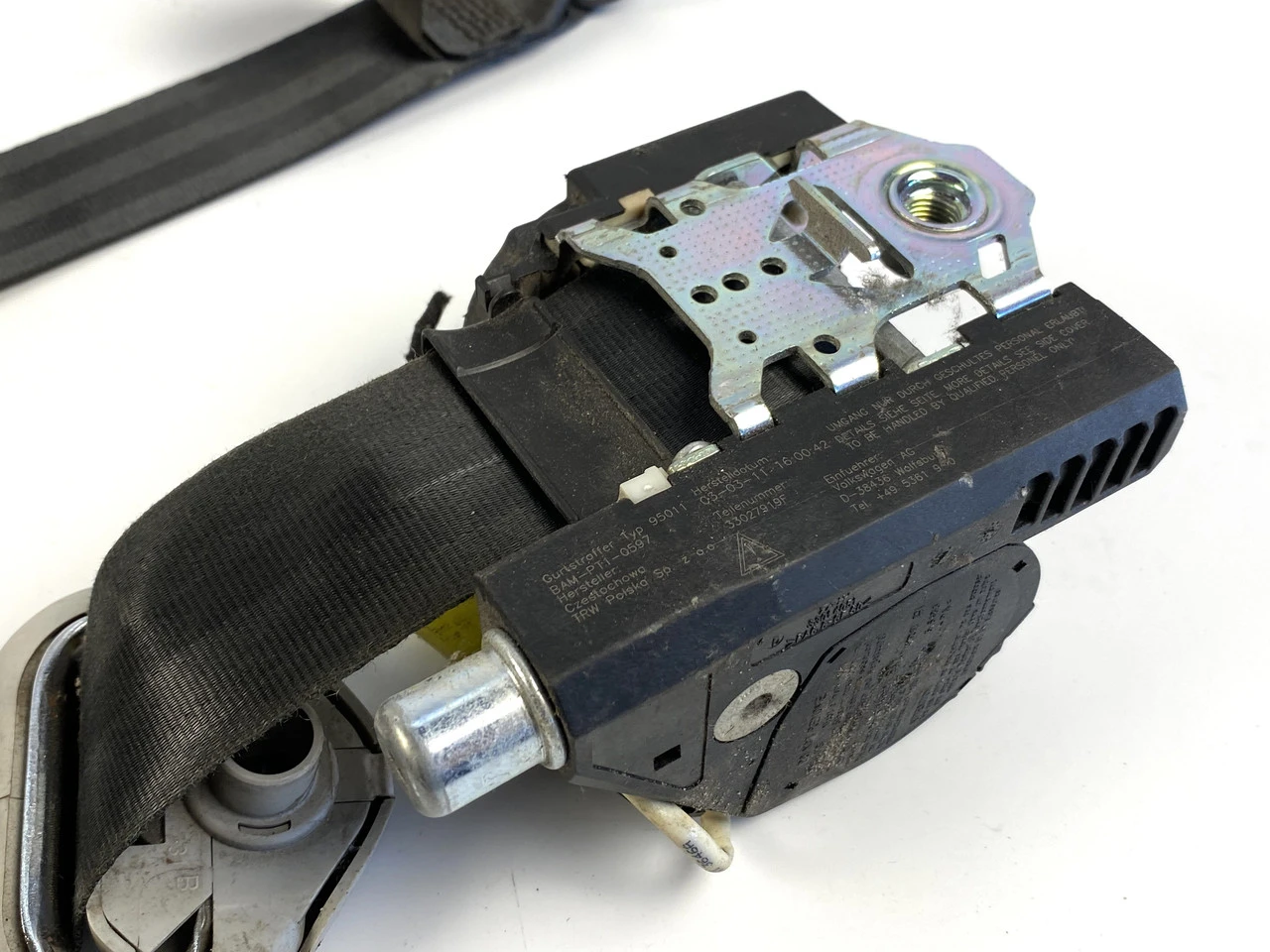 Ремінь безпеки передній лівий VW T5 GP 2010-2015 Фольксваген Т5 7E0857805 - фото 1