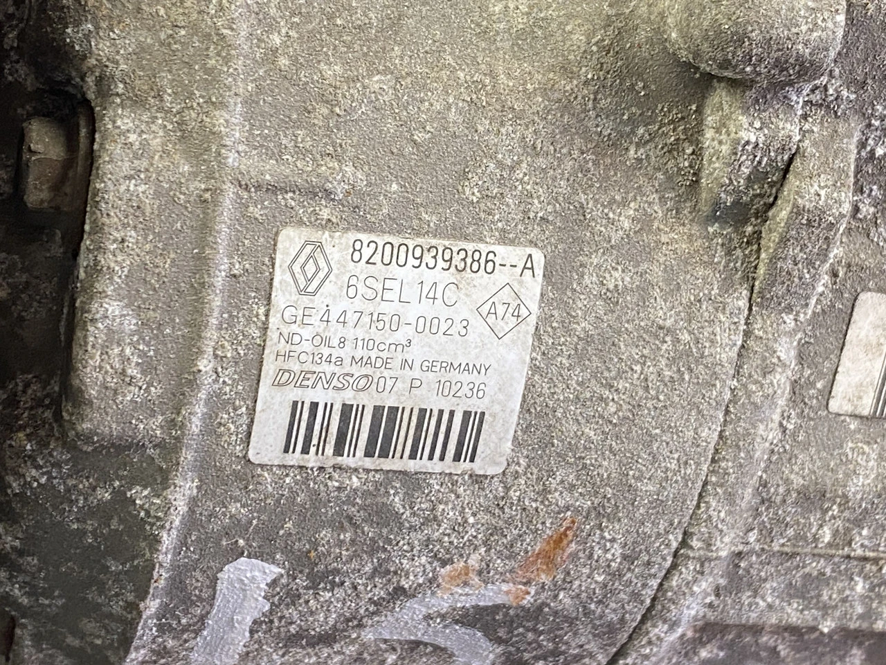 Компресор кондиціонера Renault Megane | 1.5dCi Рено Меган 3 6SEL14C 8200939386A - фото 1