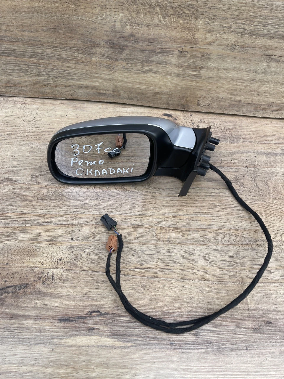 Дзеркало ліве / PEUGEOT 307 з електроскладанням 2000-2012 г. Зеркало заднего вида левое Пежо 307 cc 6+2 пін - фото 3
